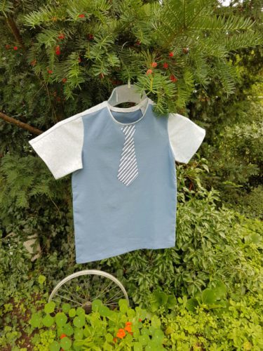 verschiedenArt: Shirt für Jungs mit aufgenähter Krawatte