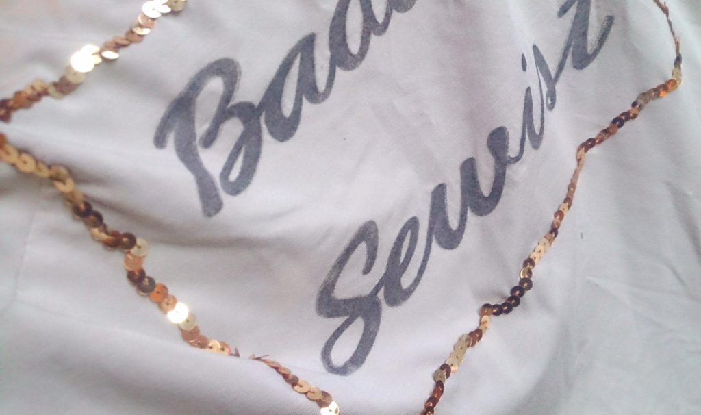 verschiedenArt: Slogan Shirt badass sewist