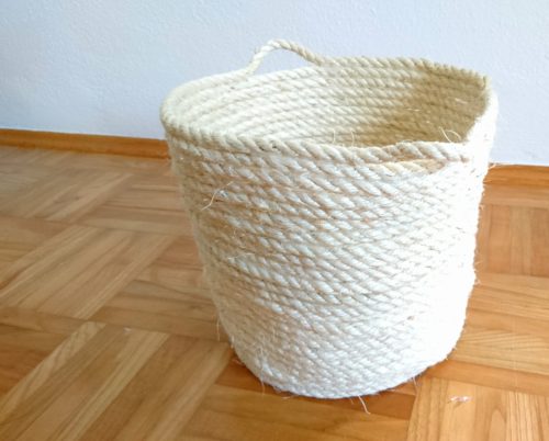 verschiedenArt: Sisal Blumentopf / Korb fertig