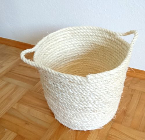 verschiedenArt: Sisal Blumentopf / Korb fertig